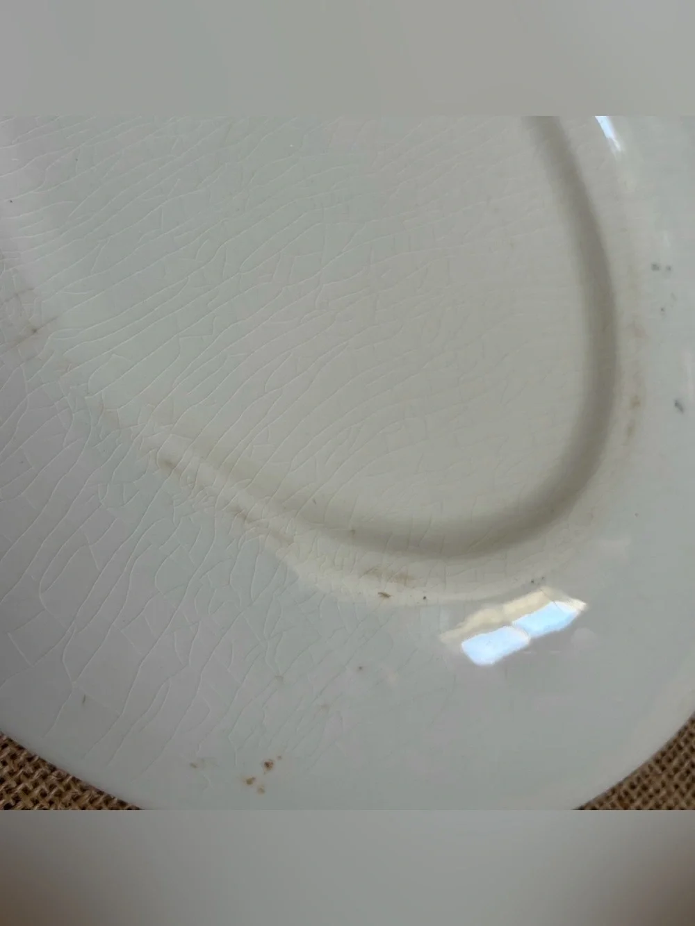 Red Or Pink Willow Transferware Oval Serving Platter Chinoiserie Landscape FLAWS